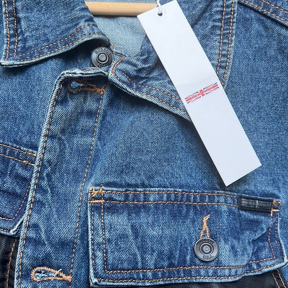 Hudson Jeans Mens Blue Denim Jean Jacket/Long-sleeve Shirt NWT Black Pockets - Picture 2 of 11